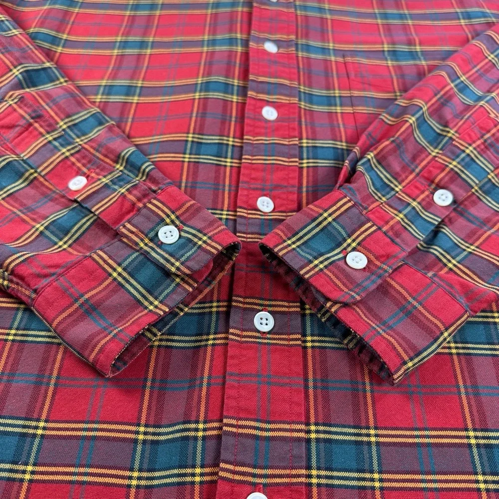 Ralph Lauren Shirt Men’s Medium Plaid Button Down Crest Logo - Picture 5 of 15